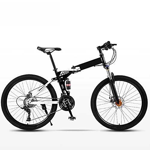 Bicicletas de montaña plegables : GWL Bicicleta Plegable para Adultos, 24 26 Pulgadas Bike Sport Adventure, Bicicletas de Cross-Country con Doble amortiguación para Hombres y Mujeres / B / 24inch