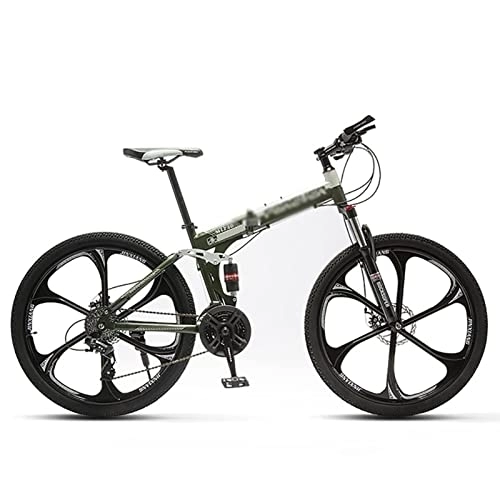 Bicicletas de montaña plegables : HEMSAK Bicicleta de Montaña para Adultos, Suspensión Completa Bicicleta Plegable MTB de Acero de Alto Carbono, Ciclismo de Turismo Plegable Neumático Total