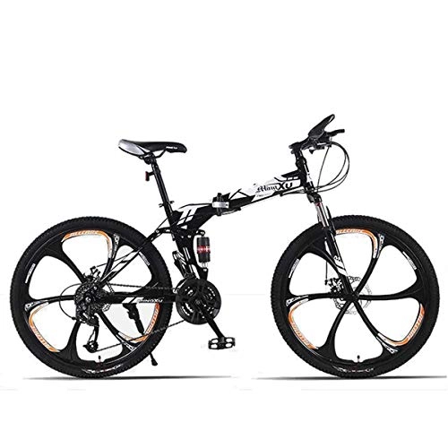 Bicicletas de montaña plegables : Jieer Bicicleta Montaa Adulto, Bicicleta Plegable de Montaa de 26", Bicicleta Compacta de Cercanas, Transmisin para Adultos, Nios y Nias, K 24 Velocidad