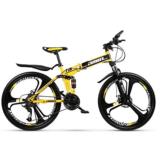 Bicicletas de montaña plegables : Khosd Adultos Plegable Mountain Bike Bicicletas de Amortiguador portátil Boy Adultos y Hombre Kit Chica de la Bicicleta de la Bicicleta, Absorción de Impacto, Sistema de Frenos de Seguridad