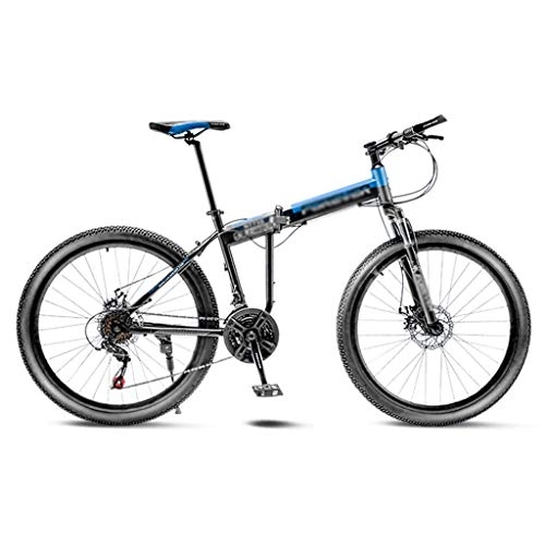 Bicicletas de montaña plegables : LIUCHUNYANSH Mountain Bike Bicicleta para Joven Bicicletas MTB 21 velocidades montaña Plegable de Carretera Bicicleta de los Hombres de Ruedas for Mujeres Adultas (Color : Blue, Size : 24in)