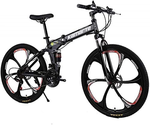 Bicicletas de montaña plegables : LPKK Bicicleta de 24 / 26 Pulgadas de Aluminio Montaña Bici del Camino de la Bicicleta Unisex de aleación de Bicicleta Plegable Bicicleta eléctrica 0814 (Color : 26 Inch, Size : 21 Speed)