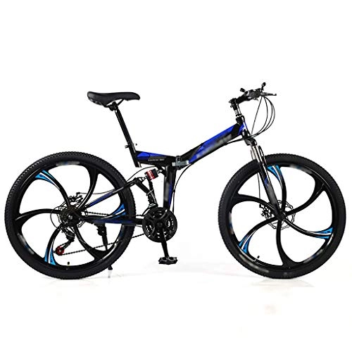 Bicicletas de montaña plegables : LWZ Outroad Mountain Bike Bicicletas Plegables para Adultos y Adolescentes 26 Pulgadas 21 velocidades Aire Libre Ocio Absorción de Golpes Freno de Disco Doble MTB Bicicleta