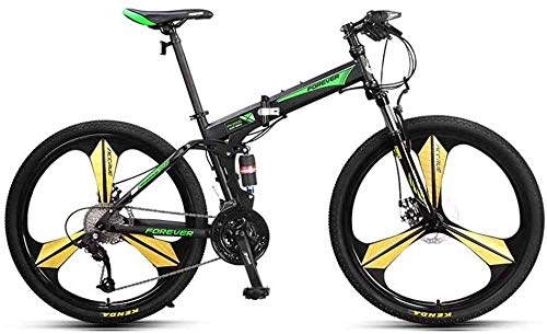 Bicicletas de montaña plegables : Mnjin Bicicleta de Carretera Bicicleta de montaña Plegable Velocidad Off-Road Absorcin de Doble Choque Soft Tail Racing Bike 26 Pulgadas <BR>