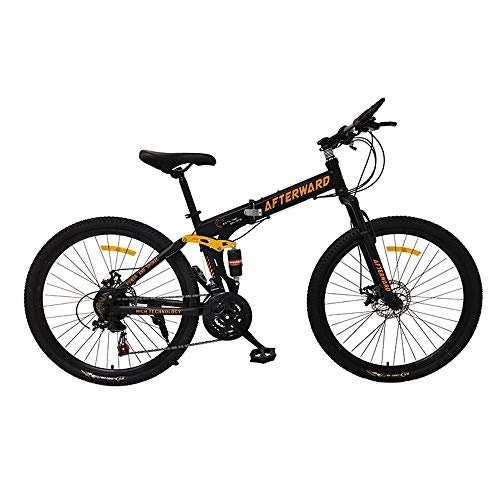 Bicicletas de montaña plegables : Mzl 26" 21-Speed ​​Mountain Bike for Adult, Lightweight Aluminum Bicycles Disc Brakes, Absorption, All terrainmen and