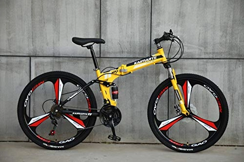 Bicicletas de montaña plegables : Novokart-Plegable Deportes / Bicicleta de montaña 26 Pulgadas 3 Cortador, Amarillo