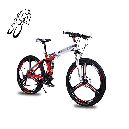 Bicicletas de montaña plegables : STRTG Unisex Adulto Bicicleta de montaña Plegado, Marco De Acero De Alto Carbono, Bicicleta Plegable, 26 Pulgadas 21 Velocidad Montar al Aire Libre