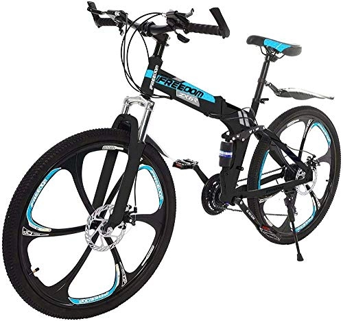 Bicicletas de montaña plegables : SYCY Bicicleta de montaña Plegable de 26 Pulgadas Bicicleta de 21 velocidades Bicicletas de suspensión Completa Bicicleta Ciclismo al Aire Libre Equipo de Fitness Regalos de Moda