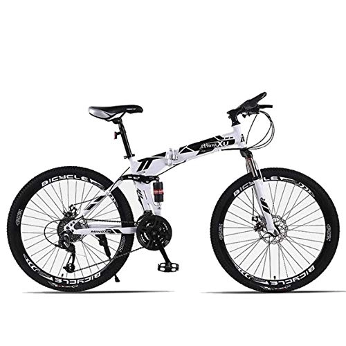 Bicicletas de montaña plegables : WJSW Bicicletas Unisex 26"27-Speed Plegable Mountain Trail Bicicleta Compact Bike Drivetrain para Adultos Jvenes Nios y Nias