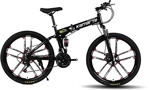 Bicicletas de montaña plegables : WXPE Bicicletas MTB Plegables, Bicicleta Plegable Portátil De 26 Pulgadas para Hombres Y Mujeres, Bicicleta De Velocidad Plegable Ligera, Bicicleta De Amortiguación, Absorción De Impactos