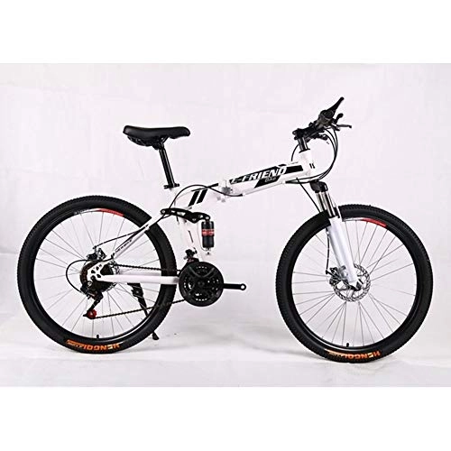 Bicicletas de montaña plegables : XNEQ Bicicleta De Montaa De 26 Pulgadas con Doble Color, Plegable / Cambio / Doble Absorcin De Impactos / Freno De Disco, 3