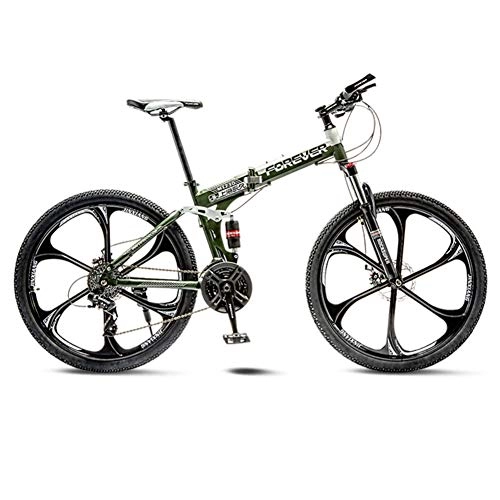 Bicicletas de montaña plegables : YB&GQ Suspensión Completa Adulto Bicicletas De Montaña con Frenos De Disco, Bicicletas MTB para LOS Hombres Mujeres Intermedio A Avanzado, 24in Bicicleta Plegable Bicicleta De Montaña