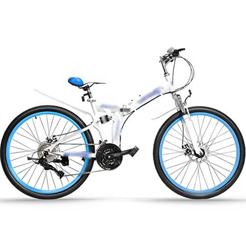 Bicicletas de montaña plegables : YHRJ Bicicleta para Adultos Bicicletas De Montaña De Cross-Country Plegables, Bicicletas De Carretera De Velocidad Variable para Hombres Y Mujeres, Amortiguadores Dobles MTB
