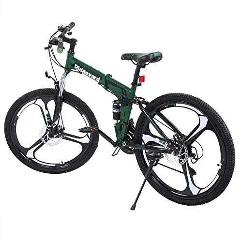 Bicicletas de montaña plegables : Yonntech Bicicleta de montaña plegable de 26 pulgadas, 21 marchas, con freno de disco, unisex, para adultos