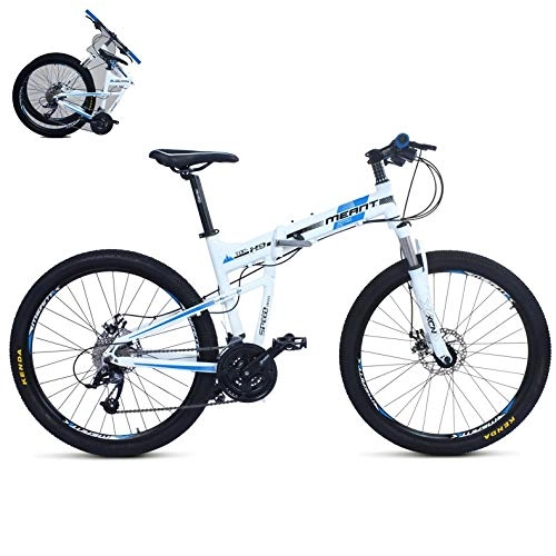 Bicicletas de montaña plegables : ZXCTTBD Compacto Bicicleta Plegable, Adulto Folding Bike con Doble Freno de Disco, First Class Urbana Bicic Plegable, 27 Velocidades Suspensin Completa Premium Shimano, 26 Pulgadas