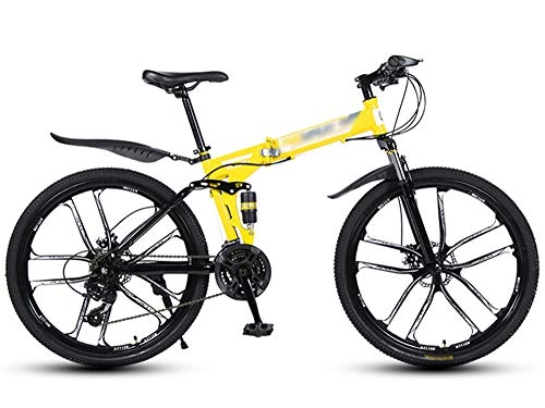 Bicicletas de montaña plegables : ZXGQF Bicicleta de montaña Plegable MTB Bicicleta 26 Pulgadas Marco de Acero Doble Freno de Disco Bicicleta Plegable, Bicicleta de Ciudad (A1, 27 Speed)