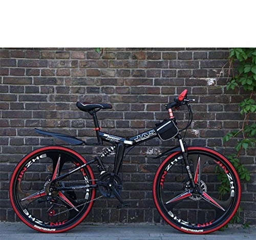 Bicicletas de montaña plegables : ZXM Bicicleta de montaña de 26 Pulgadas, Bicicleta de montaña Plegable de 21 velocidades Bicicleta de Freno de Doble Disco Nueva Bicicleta de montaña Plegable Adecuado para Adultos