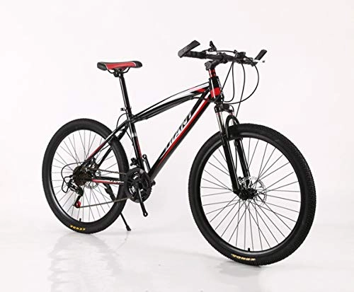 Bicicletas de montaña : 24 / 26 pulgadas Mountain Bike MTB con freno de disco, bicicleta para hombres y mujeres, 21 / 24 / 27 / 30 velocidades Shimano, color rojo, tamaño 24inch 30 Speed