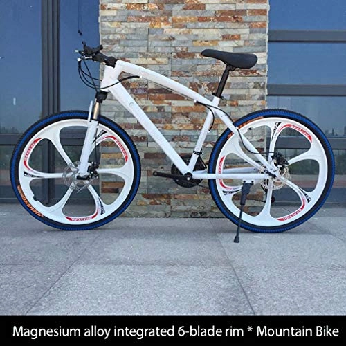 Bicicletas de montaña : Adulto Bicicleta de montaña, Estudiante de Menores City Road Bicicleta de Carreras, Bicicletas Doble Freno de Disco para Hombre de montaña, 26 Pulgadas Ruedas de Bicicleta, B, 21 Speed