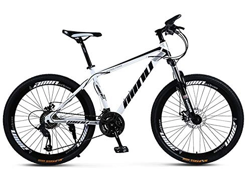 Bicicletas de montaña : Bicicleta de 26'' 21 velocidades, suspensión completa engranajes MTB frenos de disco doble bicicleta de montaña portátil para deportes al aire libre bicicleta de carretera para hombres C-30 speed