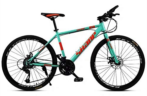 Bicicletas de montaña : Bicicleta De Montaa 24 Pulgadas, Cuadro De Aleacin De Aluminio Y Acero con Alto Contenido De Carbono Bicicleta De MTB De 27 Velocidades Bicicleta De Carretera con Rueda De Radios, Azul