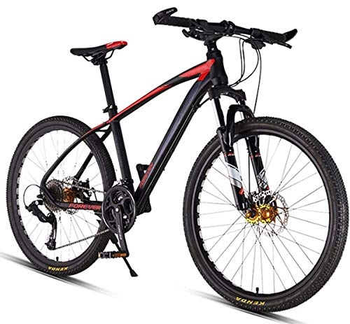 Bicicletas de montaña : Bicicleta De Montaa De 26 Pulgadas Cuadro De Aleacin De Aluminio Freno De Doble Disco Bicicleta De Montaa Rgida Bicicleta De MTB Unisex De 27 Velocidades, Rojo