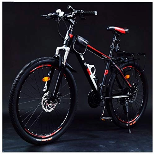 Bicicletas de montaña : Bicicleta De Montaa, Frenos De Disco De Doble Choque 27 De La Velocidad De Absorcin De La Bicicleta De La Bicicleta Estudiante De 26 Pulgadas De Color Rojo Negro