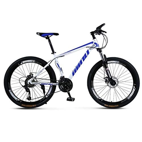 Bicicletas de montaña : Bicicleta de montaña 24 / 26 pulgadas de amortiguacin de freno de disco de bicicleta de montaña, marco de acero de alto carbono engrosada, 21-30 de velocidad MTB doble suspensin de bicicleta