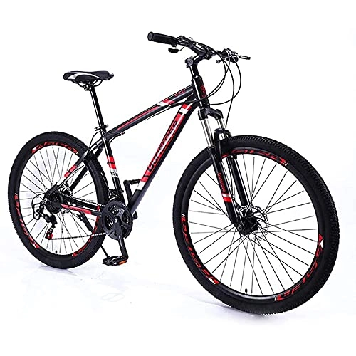 Bicicletas de montaña : Bicicleta de montaña Bicicleta de montaña con Marco de Aluminio de 21 velocidades y 29 Pulgadas, Que Reduce el Tiempo de Escuela y Trabajo (Color: Rojo)