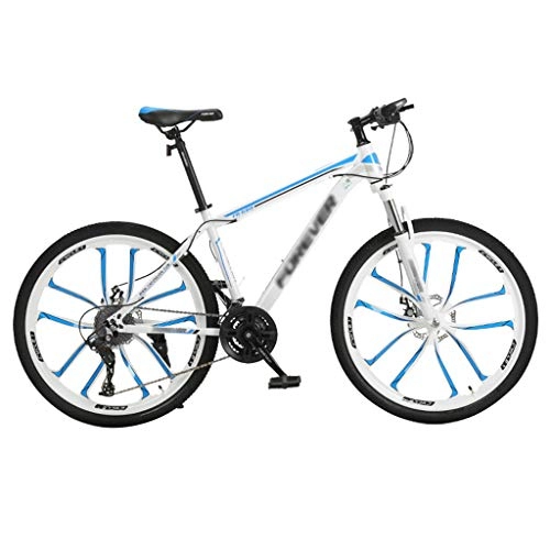Bicicletas de montaña : Bicicleta de montaña con 10 ruedas de corte, bicicleta para adultos de 26 pulgadas, 24 velocidades / 27 velocidades / 30 velocidades, velocidad variable, frenos de doble disco de doble suspensión