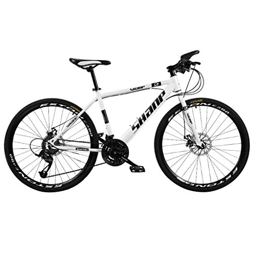 Bicicletas de montaña : Bicicleta de montaña con marco de acero con alto contenido de carbono para jóvenes y adultos de 26 pulgadas, bicicleta de desplazamiento todoterreno opcional de 24 y 30 velocidades, ruedas de radios