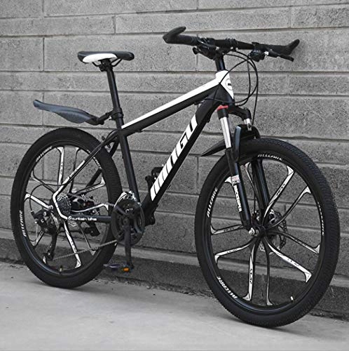 Bicicletas de montaña : Bicicleta de montaña de 26 "para adultos Bicicleta todoterreno que absorbe los golpes con suspensión delantera, asiento ajustable, marco de acero con alto contenido de carbono, 02, 26 inch 30 speed