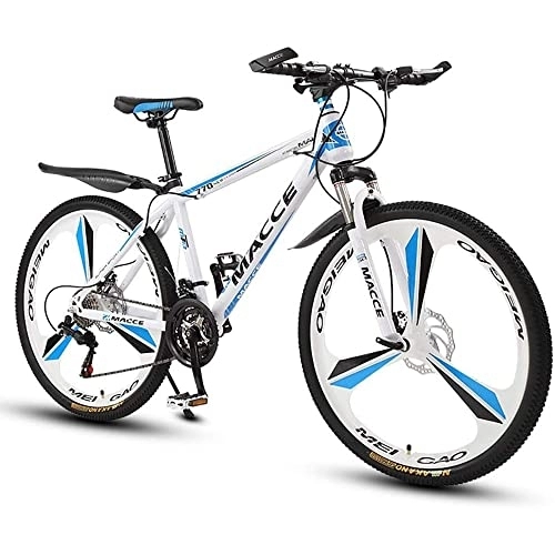 Bicicletas de montaña : Bicicleta de montaña de 26 pulgadas 3 ruedas de corte Bicicleta de montaña de suspensión completa con bloqueo Horquilla de suspensión 150 kg de capacidad de carga adecuada para adultos, Blanco, 21speed
