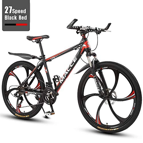 Bicicletas de montaña : Bicicleta de montaña de 26 pulgadas, bicicleta de montaña de acero de alto carbono, bicicleta de montaña con suspensin delantera ajustable, velocidad 21 / 24 / 26.