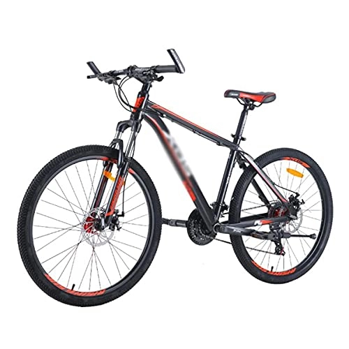 Bicicletas de montaña : Bicicleta de montaña de 26 pulgadas de 24 velocidades, marco de aleación de aluminio ligero MTB freno de disco dual bicicleta de montaña para hombres y mujeres (color: negro rojo)