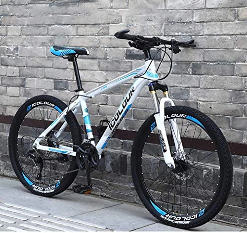Bicicletas de montaña : Bicicleta De Montaña De 26"Y 24 Velocidades para Adultos, Cuadro De Aluminio Ligero con Suspensión Completa, Horquilla De Suspensión, Freno De Disco