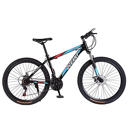 Bicicletas de montaña : Bicicleta de montaña de suspensión delantera de 26 pulgadas, rueda de 21 velocidades con frenos de disco Daul adecuado para hombres y mujeres entusiastas del ciclismo (color: verde)