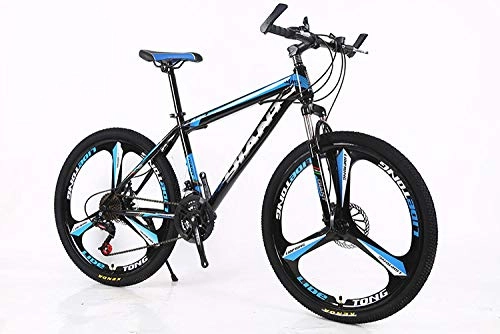 Bicicletas de montaña : Bicicleta de montaña de una Rueda Freno de Disco de absorcin de Choque Bicicleta de montaña Bicicleta de Velocidad Variable-Negro Azul_26 Pulgadas x 17 Pulgadas