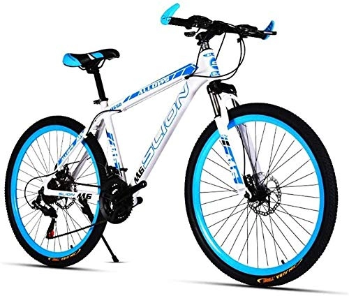 Bicicletas de montaña : Bicicleta de montaña, Doble Disco de Freno de la Bici Que compite con Shift / 30 Velocidad de 26 Pulgadas Campo a travs por Adultos Esqu de Bicicletas for Adultos (Color : Blue, Size : 24 Speed)