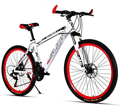 Bicicletas de montaña : Bicicleta de montaña, Doble Disco de Freno de la Bici Que compite con Shift / 30 Velocidad de 26 Pulgadas Campo a travs por Adultos Esqu de Bicicletas for Adultos (Color : Red, Size : 30 Speed)