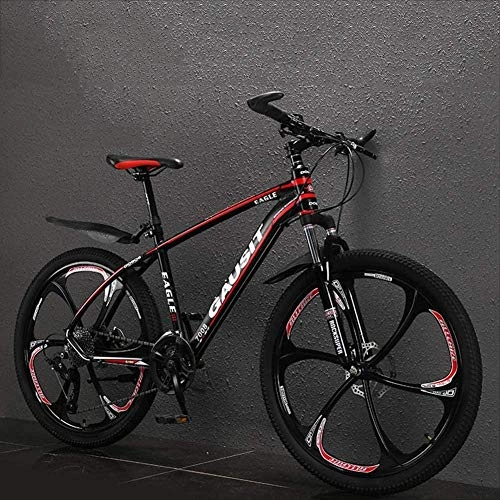 Bicicletas de montaña : Bicicleta de montaña Ligera para Hombre Bicicleta de Carretera de 26 Pulgadas con Cuadro de aleación de Aluminio suspensión Delantera Doble Freno de Disco Asiento Ajustable 27 veloc