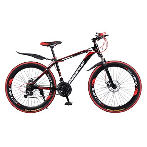 Bicicletas de montaña : Bicicleta de montaña MTB de 26 pulgadas con 21 marchas, bicicleta juvenil para niños, freno de disco, 40 ruedas de radios para hombre y mujer