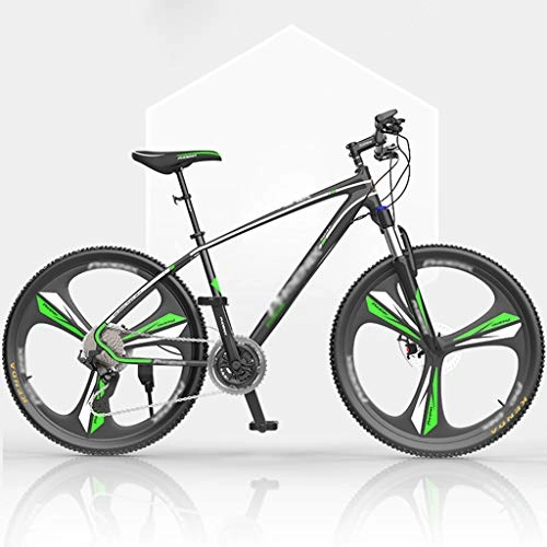 Bicicletas de montaña : Bicicletas de montaña para hombre de 26 / 27 pulgadas, bicicleta de montaña rígida de acero con alto contenido de carbono, bicicleta de montaña con asiento ajustable de suspensión delantera, 27 veloci
