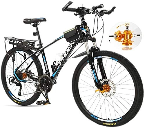 Bicicletas de montaña : BUK Bicicleta Montana Hombre, Bicicleta de Trekking Cruzada Bicicleta de Doble Freno Bicicleta amortiguadora Bicicleta Todoterreno de 26 Pulgadas Velocidad variable-27 velocidades_Azul