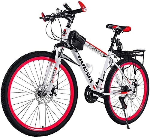 Bicicletas de montaña : BUK Bicicleta Montaña Adulto, Trekking Bicycle Cross Aluminum Frame Bicycle Fork Suspension with Variable Speed ​​Bicycle-26 Pulgadas / 21 velocidades_re