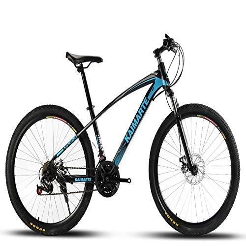 Bicicletas de montaña : CDPC Bicicletas, Bicicletas de montaña, Bicicletas de montaña de 24 / 26 Pulgadas para Adultos y Adolescentes, Bicicletas de montaña Ligeras de Doble Disco de 21 velocidades. (Color: Azul, Tamaño:
