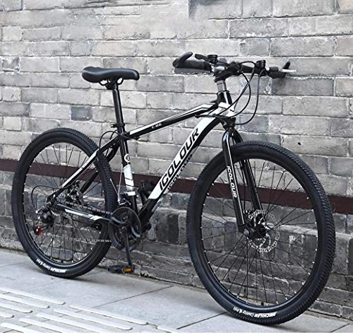 Bicicletas de montaña : CENPEN Bicicleta de montaña de 26 pulgadas para adultos, marco de aluminio ligero, frenos de disco delantero y trasero, giros a través de 21 velocidades (color : D, tamaño: 24 velocidades)