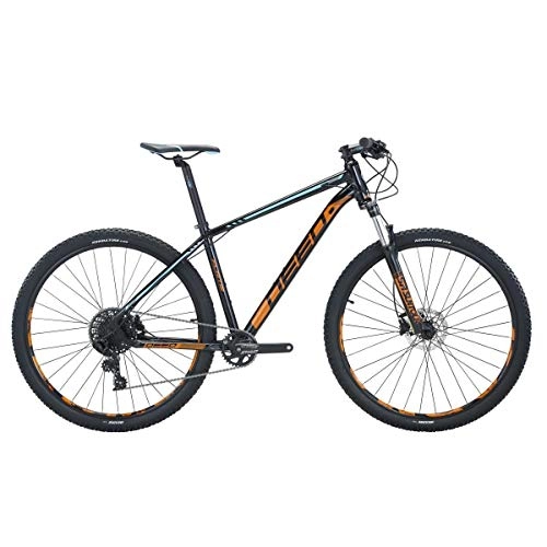 Bicicletas de montaña : DEED Flame 292 - Freno de Disco hidráulico para Hombre, 45 cm, Color Negro y Naranja