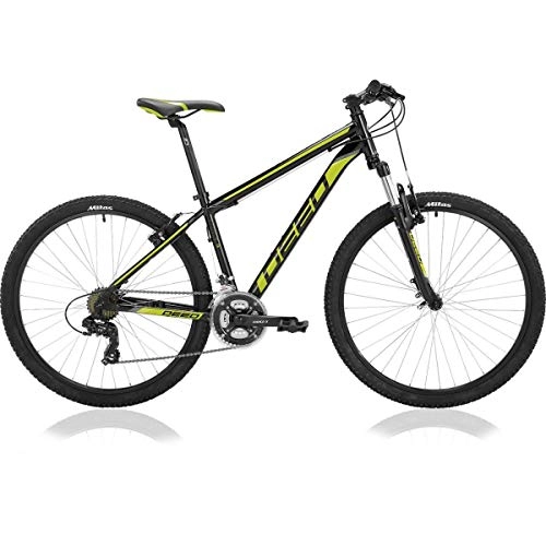 Bicicletas de montaña : DEED Hoop - Frenos de llanta para Hombre (45 cm, 21 SP), Color Negro y Verde