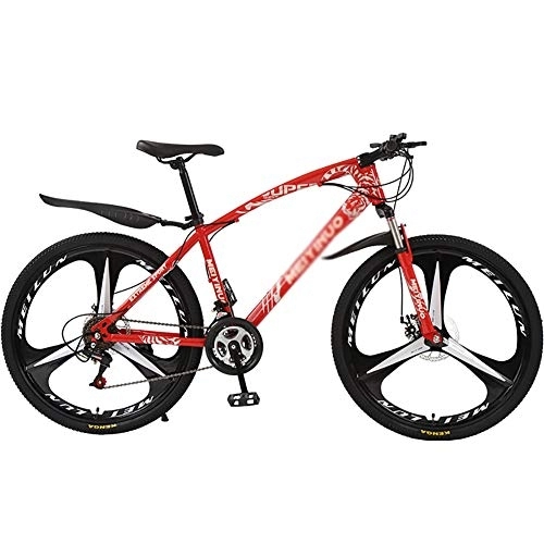 Bicicletas de montaña : DULPLAY Bicicleta De Suspensión con Suspensión Delantera Asiento Ajustable, Ligero Bicicleta De Montaña Bicicletas, Marco Fuerte Freno De Disco Bicicleta De Suspensión Rojo 26", 21-Velocidad